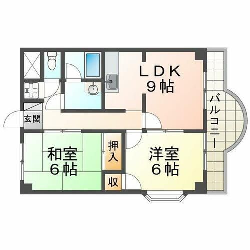 兵庫県神戸市垂水区名谷町(マンション)の賃貸物件の間取り