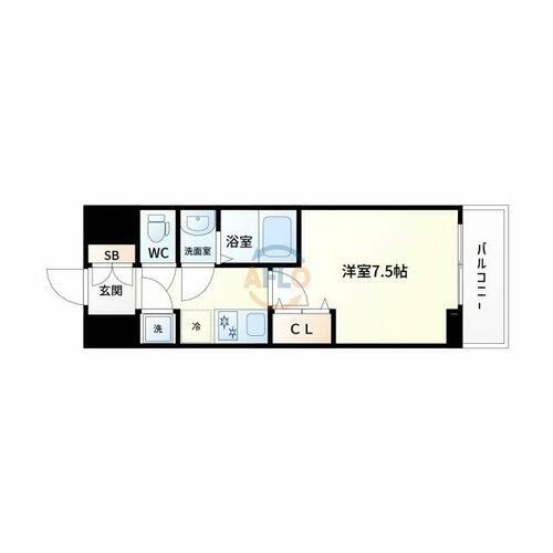 アドバンス江坂ラシュレの間取り