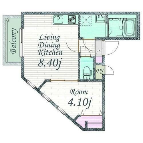 Cherim Luce 新瑞橋203の間取り