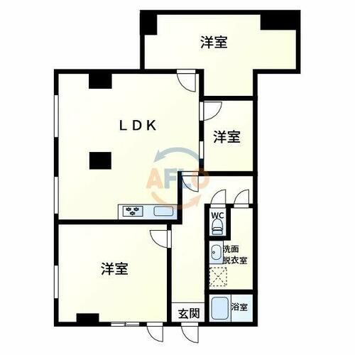 ウエストビルの間取り