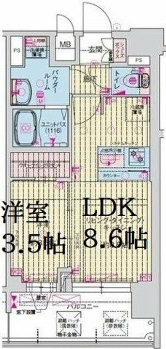 プレサンス大正エミナンスの間取り