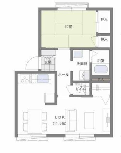 大阪府堺市西区浜寺船尾町西3丁(アパート)の賃貸物件の間取り