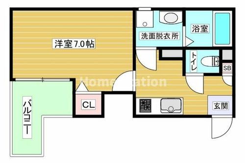 大阪府大阪市福島区吉野3丁目(アパート)の賃貸物件の間取り