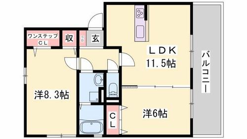 サニーハイツ平田の間取り