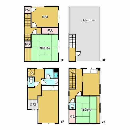 兵庫県神戸市須磨区平田町1丁目(一戸建)の賃貸物件の間取り