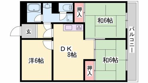メゾン梅ヶ谷201の間取り