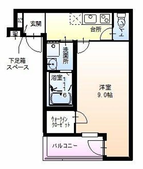 大阪府大阪市西淀川区野里1丁目(アパート)の賃貸物件の間取り
