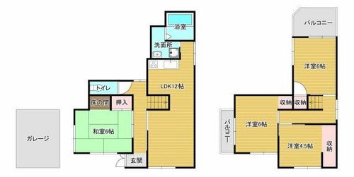 大阪府堺市中区深阪2丁(一戸建)の賃貸物件の間取り