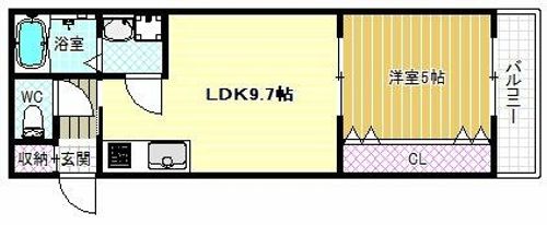 セレニティ法善寺の間取り