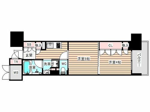ブランズ大阪福島の間取り