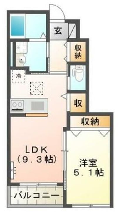 兵庫県姫路市勝原区宮田(アパート)の賃貸物件の間取り