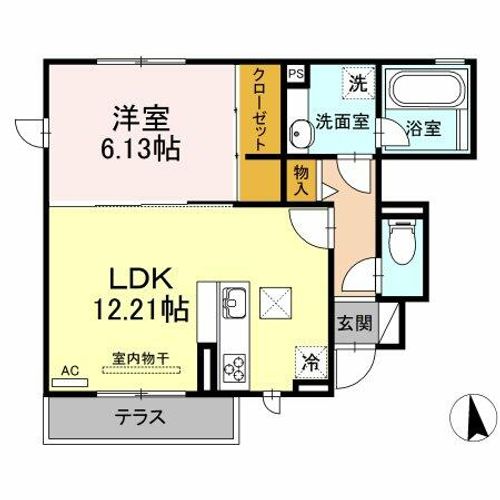 EsperioA棟102の間取り