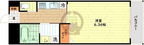大阪府大阪市浪速区桜川3丁目(マンション)の賃貸物件の間取り