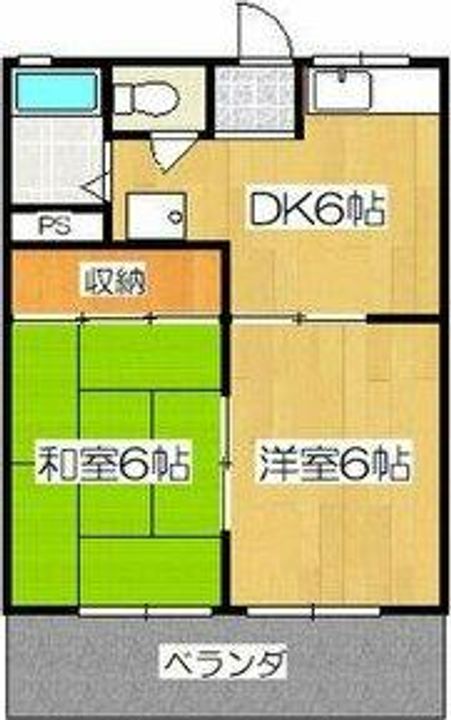 コーポラスコンドウ102の間取り