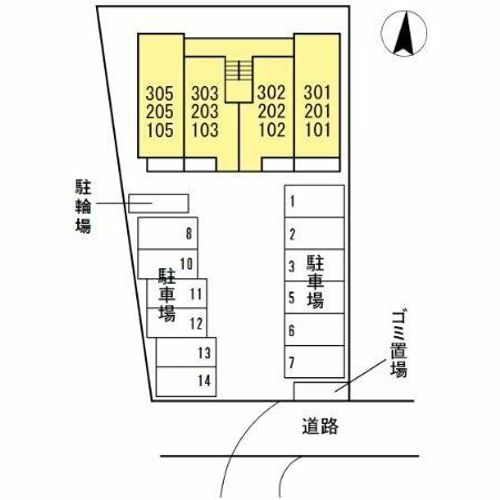 パステル須ヶ口205の地図