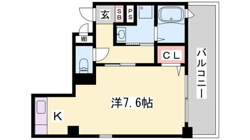 アモーレ二階町307の間取り