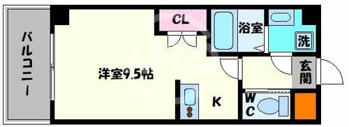 サンライフ北田辺の間取り