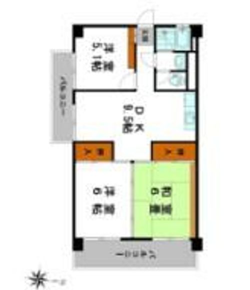 ニューハイツ新在家205の間取り