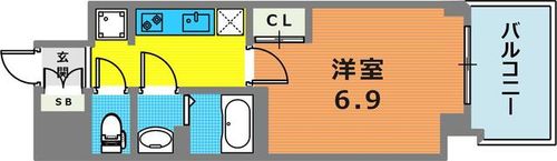 GENOVIA神戸湊川公園の間取り