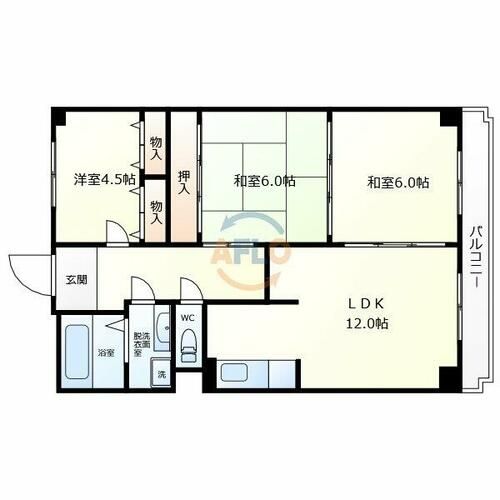 レジェロ住之江の間取り