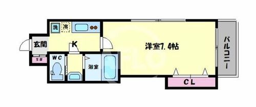 Luxe天王寺の間取り