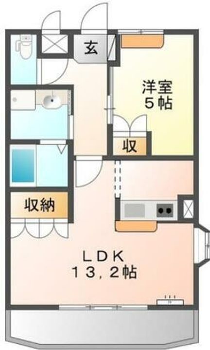 兵庫県姫路市広畑区西蒲田(アパート)の賃貸物件の間取り