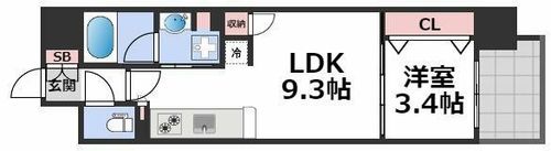 アーバネックス心斎橋EASTの間取り