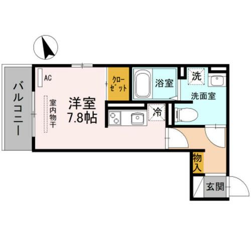 大阪府大阪市西成区玉出中2丁目(アパート)の賃貸物件の間取り