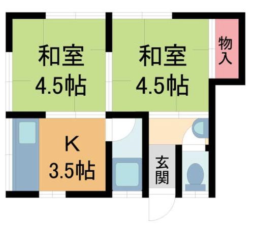 豊和荘201の間取り