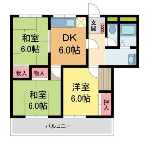 ドリームハイツ小林301の間取り