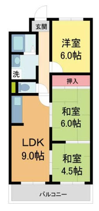 ひよハイツ303の間取り