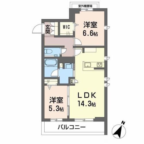 シャーメゾンガーデンズ芦屋浜町209の間取り