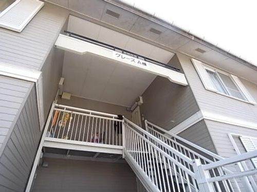 グレースA棟・B棟B202の玄関