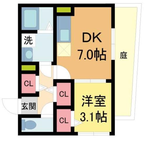 フジテラス甲東園201の間取り