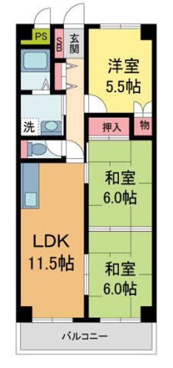 赤崎ビル404の間取り