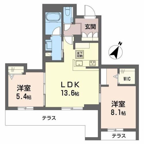 シャーメゾンガーデンズ芦屋浜町107の間取り