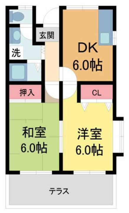 ビューハイツD1の間取り