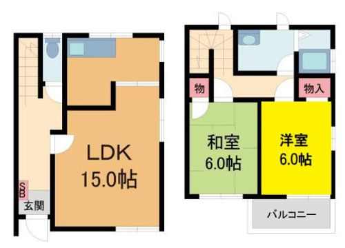 ドミール花屋敷102の間取り