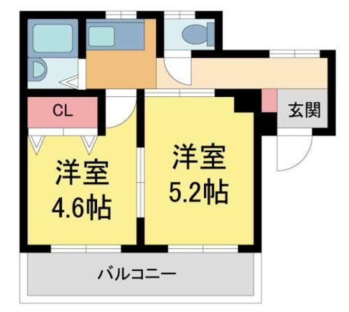 オリーブハイツ102の間取り