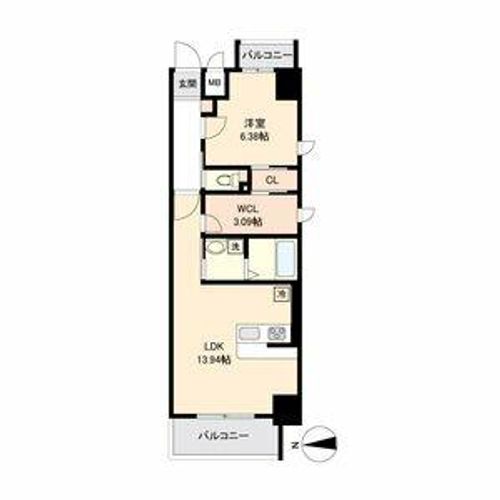 ファインブルーム新栄の間取り