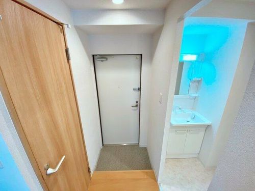 ソリティア桃谷の玄関