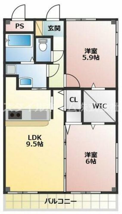 トゥルクパレス4Cの間取り