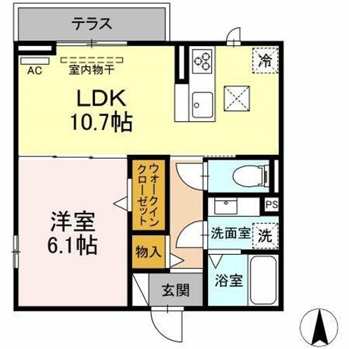 セレスティア助光 A棟の間取り