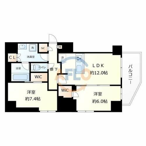 Noire北堀江の間取り