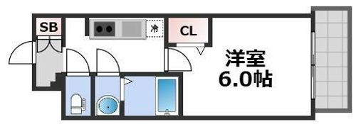 プレサンス難波デヴァンテの間取り