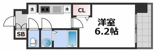 プレサンス難波デヴァンテの間取り