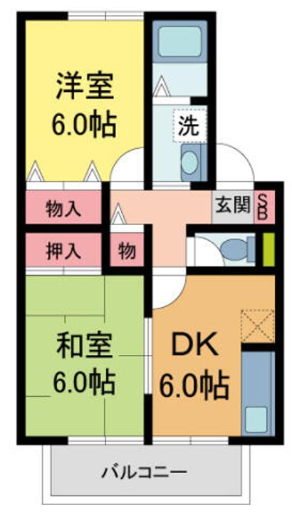 ティエラ甲東園103の間取り