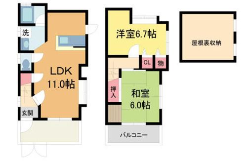 兵庫県西宮市上大市4丁目(一戸建)の賃貸物件の間取り