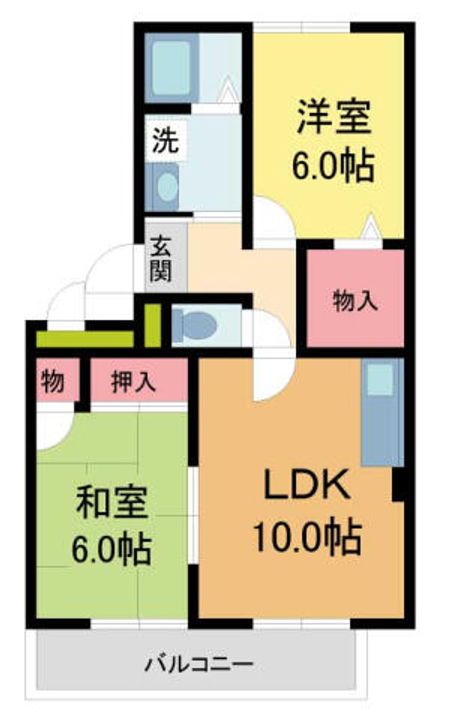 サンハイツツチタニ201の間取り