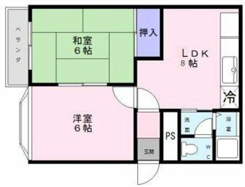 大阪府堺市西区鳳北町4丁(マンション)の賃貸物件の間取り